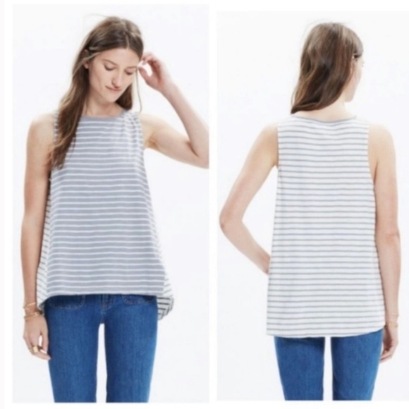 Madewell Forward-Seam Tank Top in Stripe Size XS - Picture 1 of 6